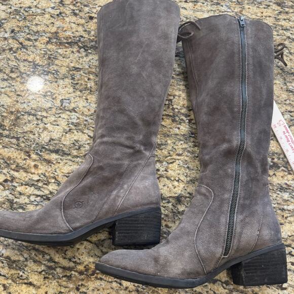 Born Felicia Tall Knee High Riding Boots Suede Leather size 11 - Picture 4 of 16